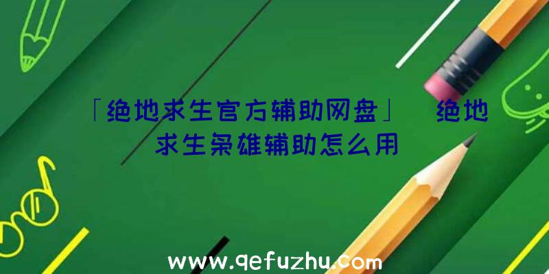 「绝地求生官方辅助网盘」|绝地求生枭雄辅助怎么用